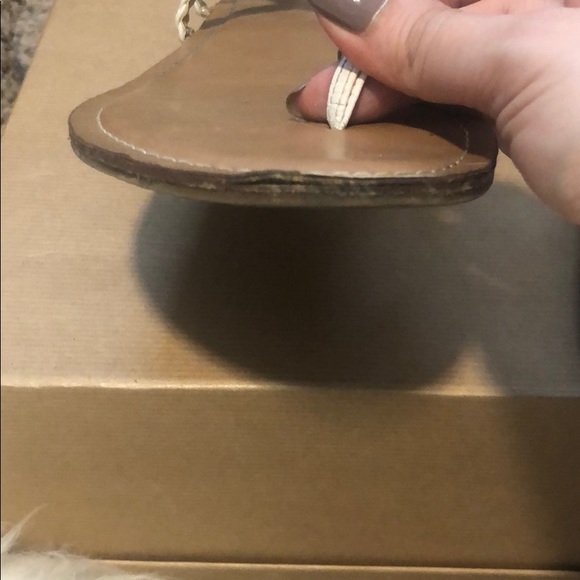 Merona white braided thong sandals size 10 - Picture 3 of 8
